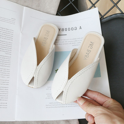 Кожени детски чехли за момичета