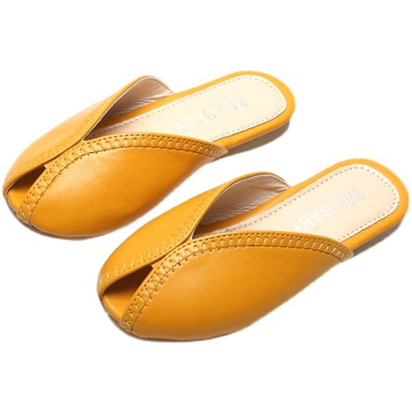 Кожени детски чехли за момичета