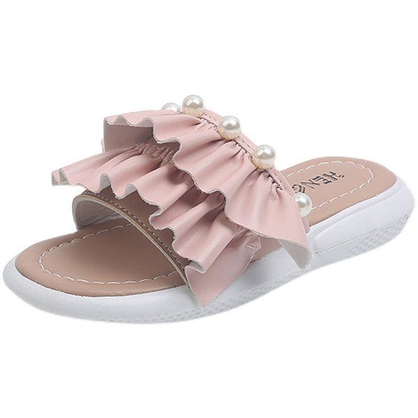 Модерни чехли с перли и къдри за момичета