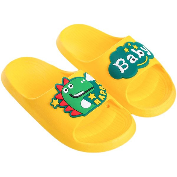 Гумени чехли за деца с цветна апликация