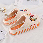 Vasarinės vaikiškos šlepetės lygiais padais mergaitėms