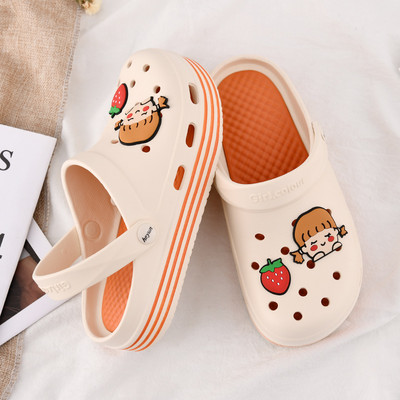 Vasarinės vaikiškos šlepetės lygiais padais mergaitėms