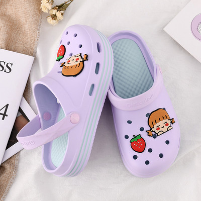 Vasarinės vaikiškos šlepetės lygiais padais mergaitėms