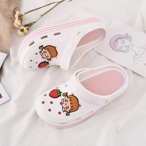 Vasarinės vaikiškos šlepetės lygiais padais mergaitėms