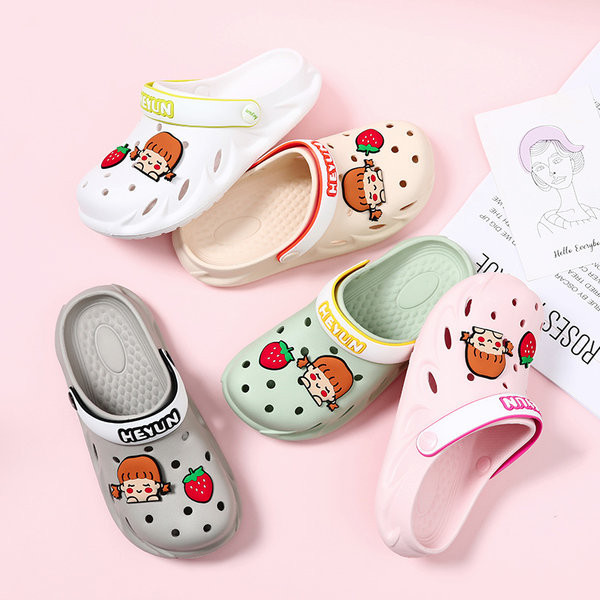 Casual ljetne papuče s ravnim potplatom u više boja za djevojčice