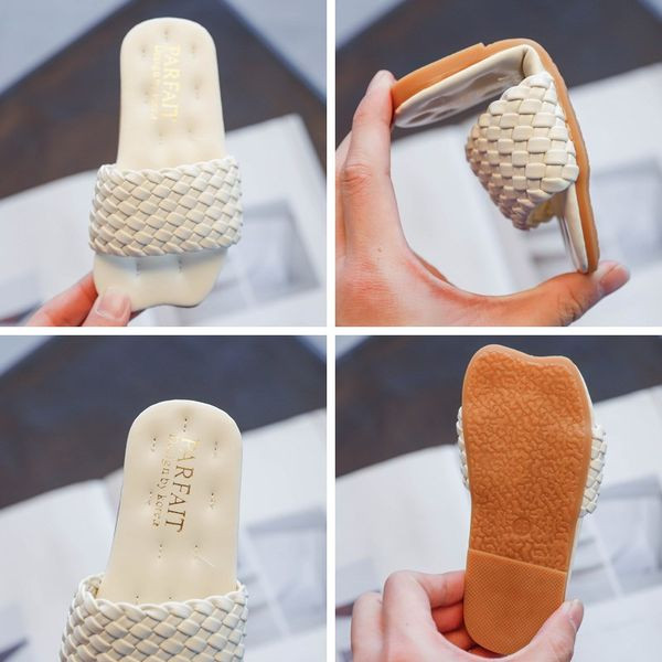 Moderne dječje papuče s ravnim potplatom