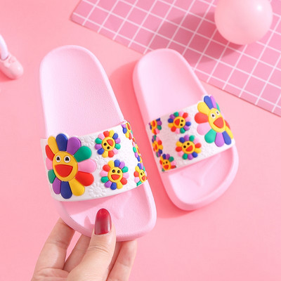Casual papuče s cvjetićima - za djevojčice