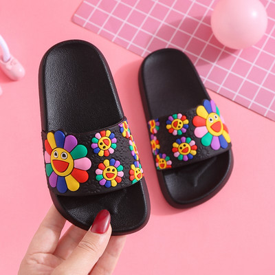 Casual papuče s cvjetićima - za djevojčice