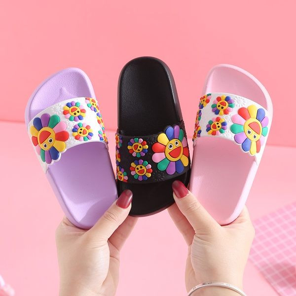 Casual papuče s cvjetićima - za djevojčice