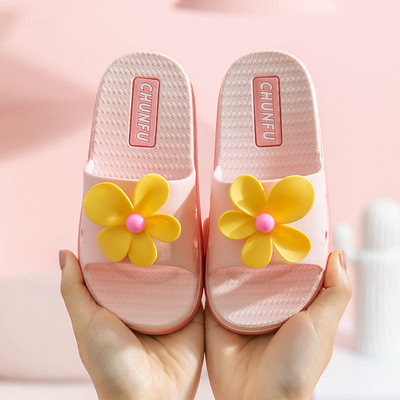 Нов модел гумени чехли с цвете