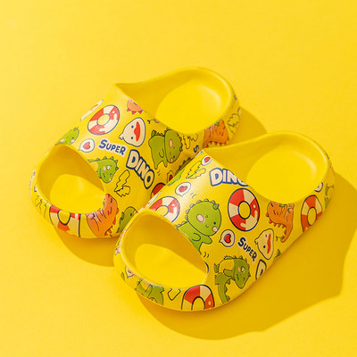 Летни гумени чехли с цветни апликации