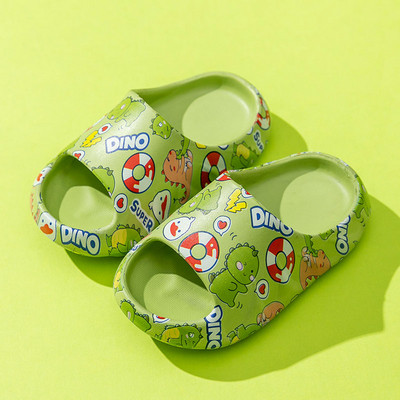 Летни гумени чехли с цветни апликации