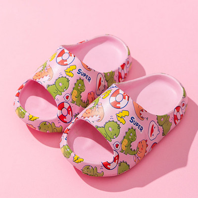 Летни гумени чехли с цветни апликации