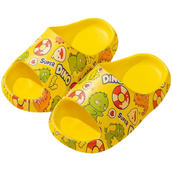 Летни гумени чехли с цветни апликации