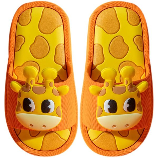 Детски гумени чехли с апликация жираф