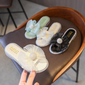 Модерни детски чехли с панделка - за момичета