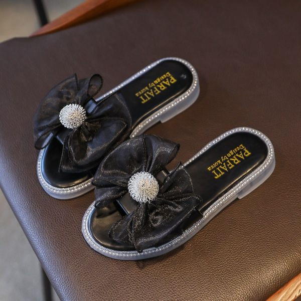 Модерни детски чехли с панделка - за момичета