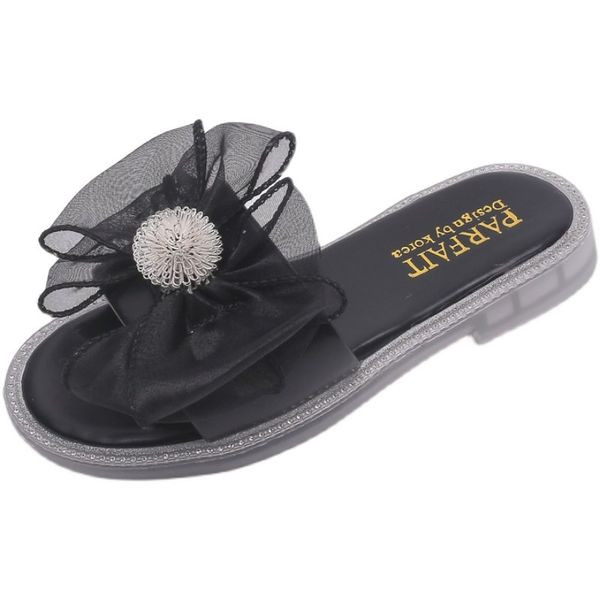 Модерни детски чехли с панделка - за момичета