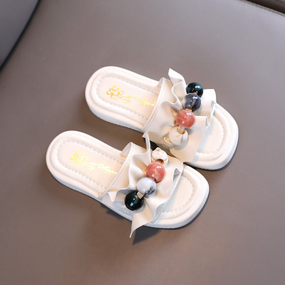 Детски модерни чехли с мъниста и къдри