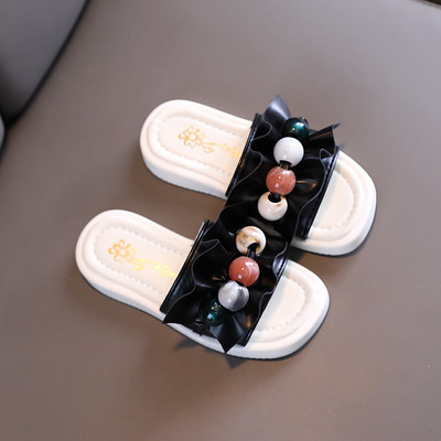 Детски модерни чехли с мъниста и къдри