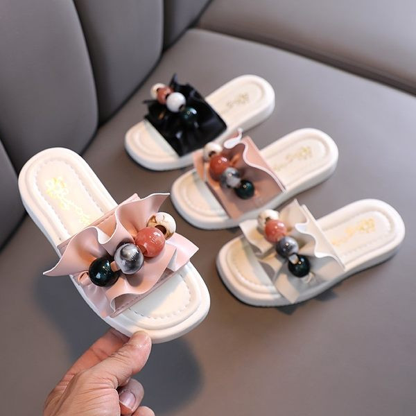 Детски модерни чехли с мъниста и къдри