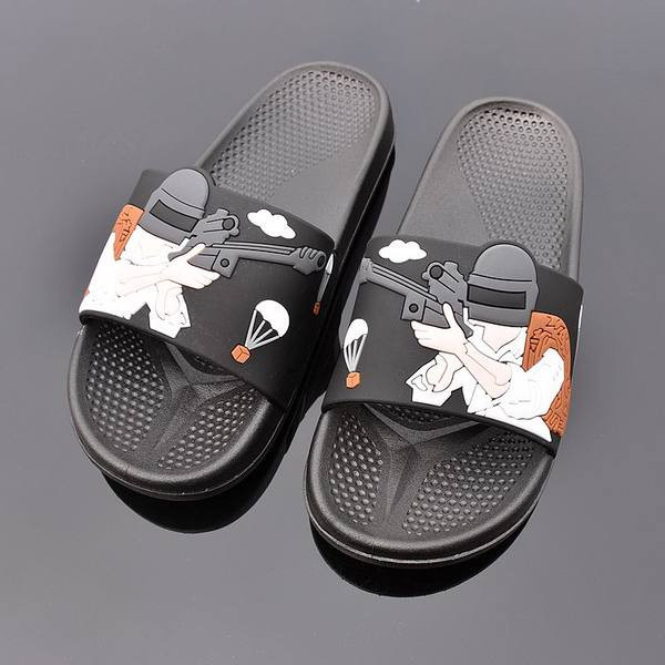 Дамски ежедневни чехли с апликация в черен и син цвят 