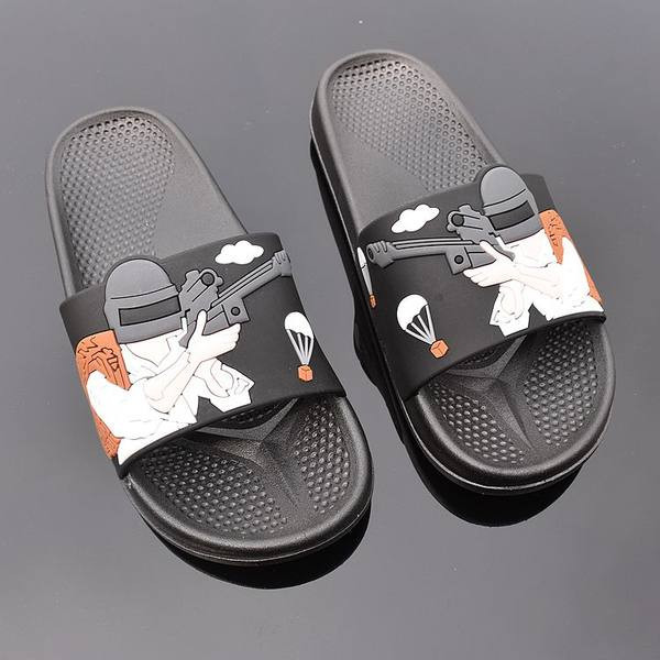 Дамски ежедневни чехли с апликация в черен и син цвят 