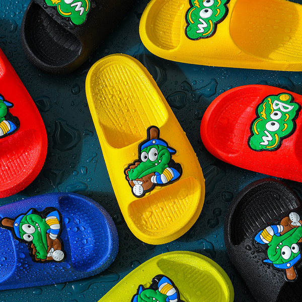 Гумени детски ежедневни чехли за момчета и момчета с 3D динозавър