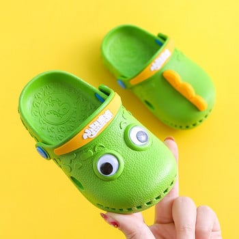 Гумени детски чехли с равна подметка и 3D елементи