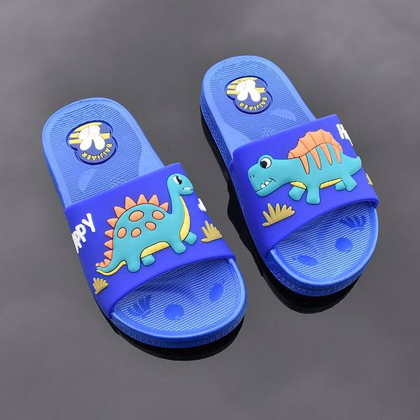 Силиконови детски чехли с 3D апликация и равна подметка