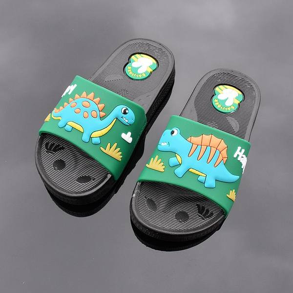 Силиконови детски чехли с 3D апликация и равна подметка