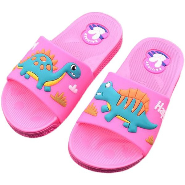 Силиконови детски чехли с 3D апликация и равна подметка