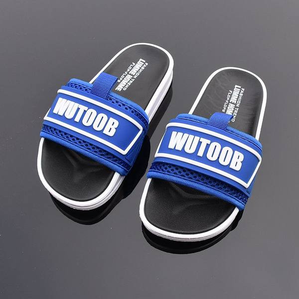 Ежедневни мъжки чехли с надпис в няколко цвята 