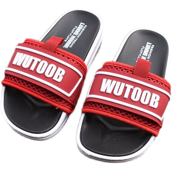 Ежедневни мъжки чехли с надпис в няколко цвята 