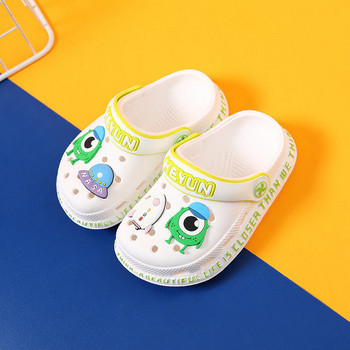 Ежедневни гумени детски чехли с цветна декорация