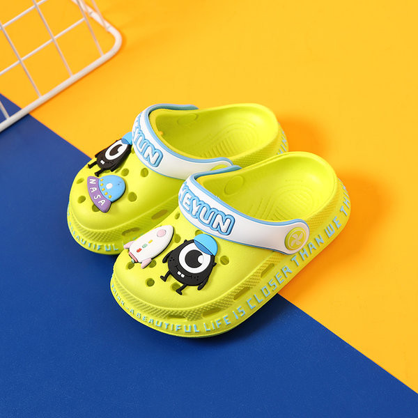 Ежедневни гумени детски чехли с цветна декорация