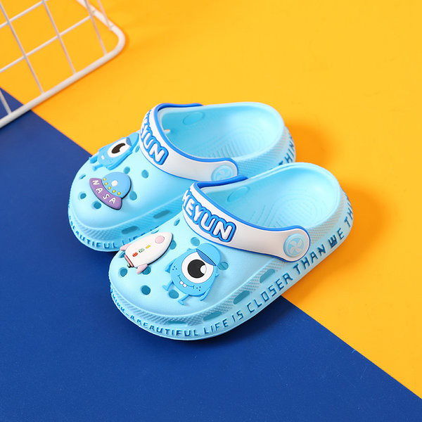 Ежедневни гумени детски чехли с цветна декорация