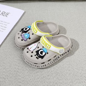 Нов модел детски гумени чехли с цветна декорация за момичета или момчета