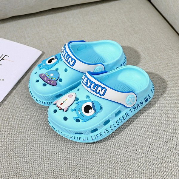 Нов модел детски гумени чехли с цветна декорация за момичета или момчета