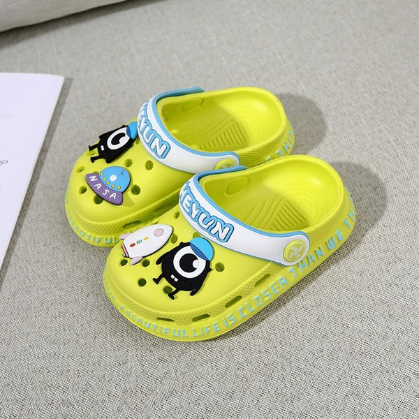 Нов модел детски гумени чехли с цветна декорация за момичета или момчета