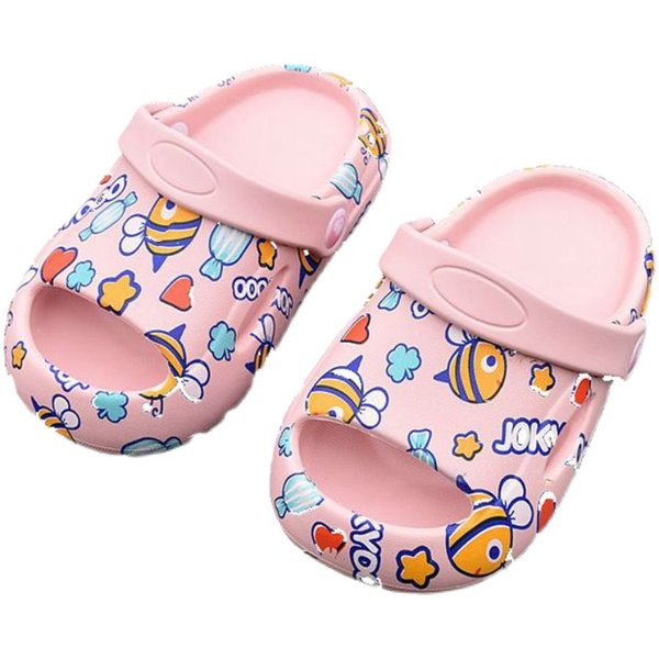 Ежедневни детски чехли с цветна апликация 