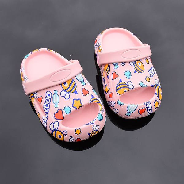 Ежедневни детски чехли с цветна апликация 