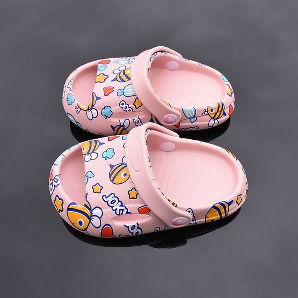 Ежедневни детски чехли с цветна апликация 