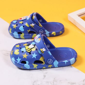 Детски гумени чехли с мека подметка и цветна апликация за момичета или момчета