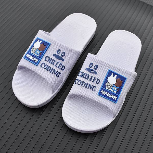 Детски ежедневни чехли с апликация и надписи в три цвята