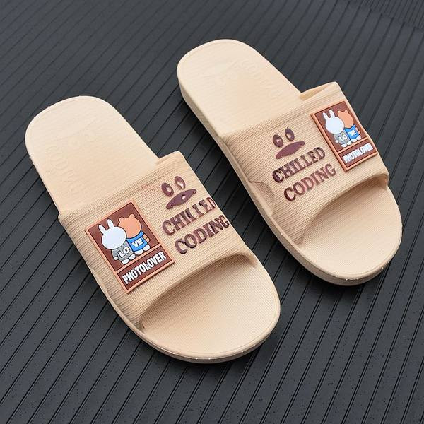 Детски ежедневни чехли с апликация и надписи в три цвята