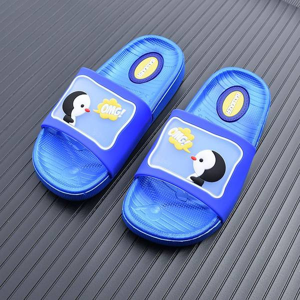 Ежедневни детски чехли с равна подметка и апликация