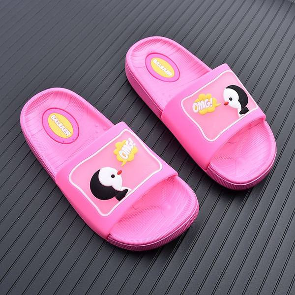 Ежедневни детски чехли с равна подметка и апликация