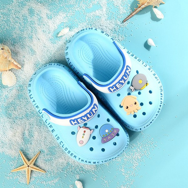 Модерни детски кроксове с цветна апликация за момчета или момичета