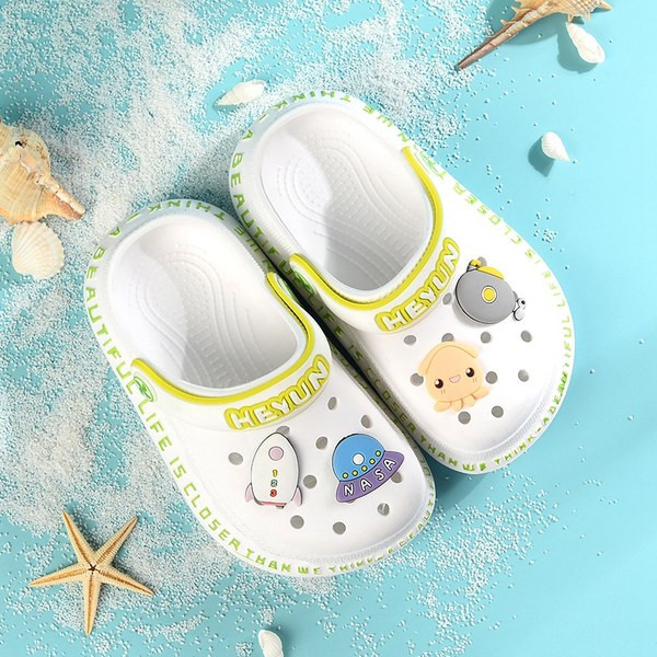 Модерни детски кроксове с цветна апликация за момчета или момичета